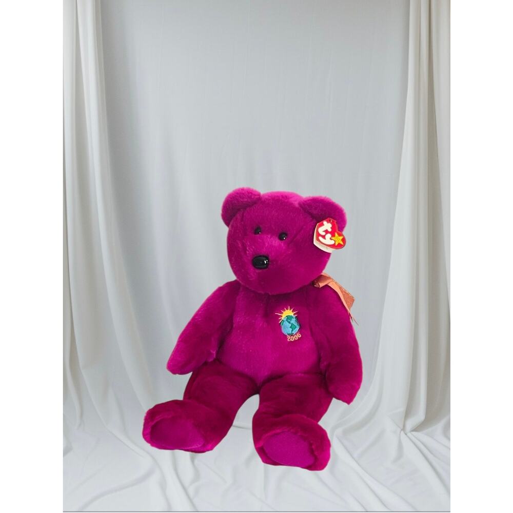 Millennium Bear Rare Full Size Original Beanie Buddy from 15”